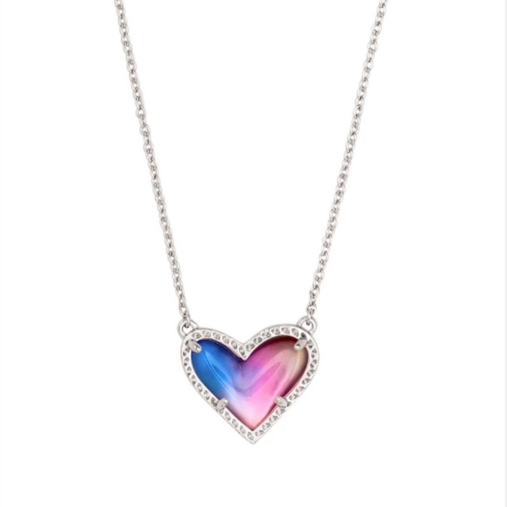 Kendra Scott Ari Watercolor Illusion Silver Necklace